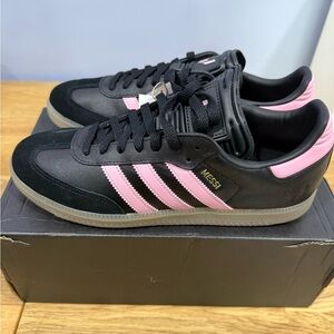 Adidas Samba Messi Black and Pink Sneakers